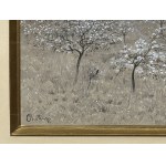 ANTONIN CHITTUSSI (Czech / Bohemian 1847 - 1891) - Blossoming orchard