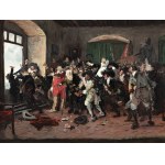 VACLAV BROZIK (Czech / Bohemian 1851 - 1901) - Revenge of the Cavalires of Prague