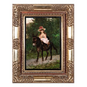 VACLAV BROZIK (Czech / Bohemian 1851 - 1901) - The Countess on a drive