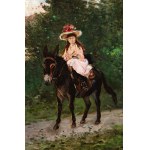 VACLAV BROZIK (Czech / Bohemian 1851 - 1901) - The Countess on a drive