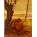 HANUS SCHWAIGER (Ceco / Boemo 1854 - 1912) - Musicista (Studio per l'immagine Ecco un uomo!)
