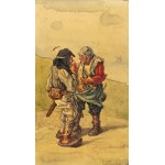 HANUS SCHWAIGER (Czech / Bohemian 1854 - 1912) - Old friends (First sip) I. and II.