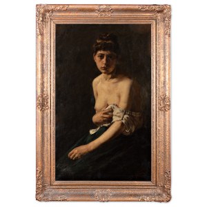 FRANTISEK BOHUMIL DOUBEK (Czech / Bohemian 1865 - 1952) - Girl's half-naked