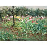 VILEM TRSEK (Czech / Bohemian 1862 - 1937) - Blooming garden