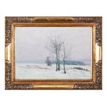 FRANTISEK KAVAN (Czech / Bohemian 1866 - 1941) - Winter landscape with lonely trees