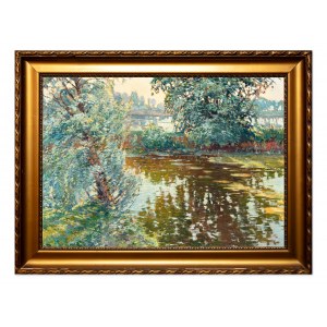 VACLAV RADIMSKY (Czech / Bohemian 1867 - 1946) - Landscape with water lilies