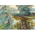VACLAV RADIMSKY (Czech / Bohemian 1867 - 1946) - Landscape with water lilies