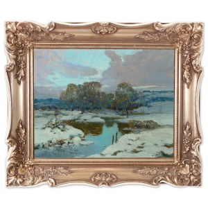 JOSEF ULLMANN (Czech / Bohemian 1870 - 1922) - Winter landscape
