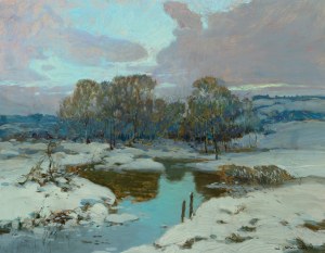 JOSEF ULLMANN (Czech / Bohemian 1870 - 1922) - Winter landscape