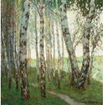 ALOIS KALVODA (Czech / Bohemian 1875 - 1934) - Birch grove