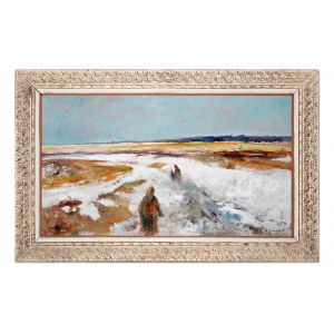 KAREL JAN SIGMUND (ceco/boemo 1897 - 1959) - Strada innevata