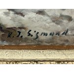 KAREL JAN SIGMUND (ceco/boemo 1897 - 1959) - Strada innevata