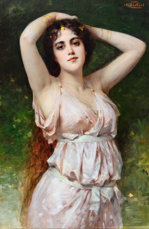 NATHANIEL SICHEL (Germany / German 1843 - 1907) - The girl from Tanagra