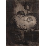 JAKUB SCHIKANEDER (Czech / Bohemian 1855 - 1924) - By the sick one