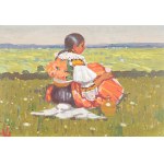 JOZA UPRKA (Czech / Bohemian 1861 - 1940) - Girl in a folk costume