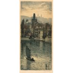 JOSEF BARTA (Czech / Bohemian 1864 - 1919) - Prague motif