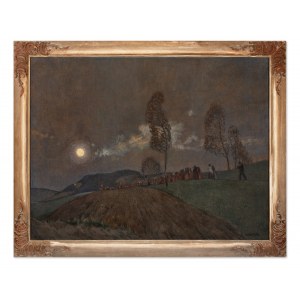 RUDOLF QUITTNER (Czech / Bohemian / Austrian 1872 - 1910) - Procession (large format)