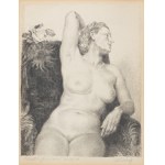 MAX SVABINSKY (Czech / Bohemian 1873 - 1962) - Nude in a dark chair