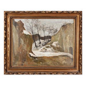 KAREL HOLAN (Czech / Bohemian 1893 - 1953) - A snowy quarry