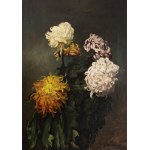 VLADIMIR STRIBRNY (Czech / Bohemian 1905 - 1970) - Chrysanthemums