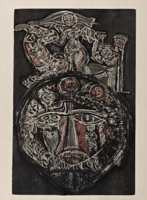 JOSEF LIESLER (Czech / Bohemian 1912 - 2005) - Antique motif
