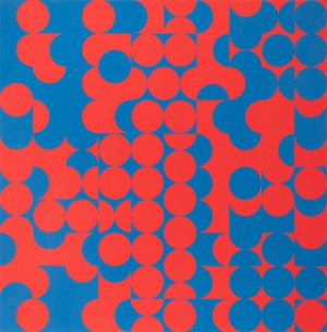 ZDENEK SYKORA (Czech / Bohemian 1920 - 2011) - Red - blue structure