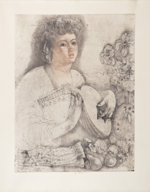 JIRI ANDERLE (Czech / Bohemian 1936) - Lutenist (after Caravaggio)