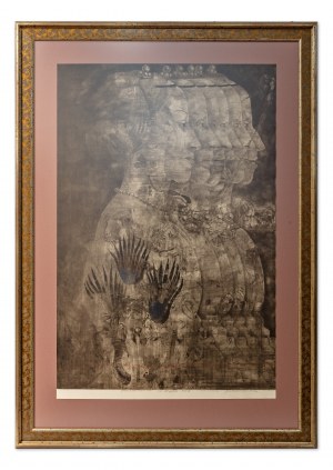 JIRI ANDERLE (Czech / Bohemian 1936) - Il Sorriso - The Smile (large sheet)