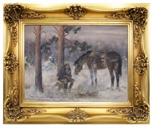 Jerzy KOSSAK (1886-1955), Postój, przed 1939