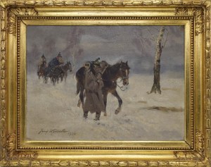 Jerzy KOSSAK (1886-1955), Odwrót spod Moskwy, 1934