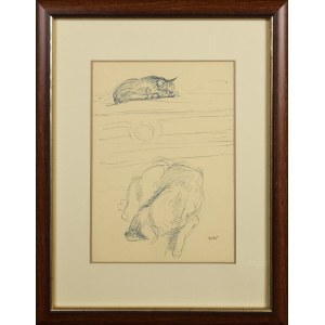 Wojciech WEISS (1875-1950), Kot i pies artysty