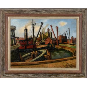 Mieczyslaw OLEY [OLEJ] (1898-1978), New York - Hafen