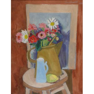 Jan Piotr HRYNKOWSKI (1891-1971), Natura morta con fiori, 1958