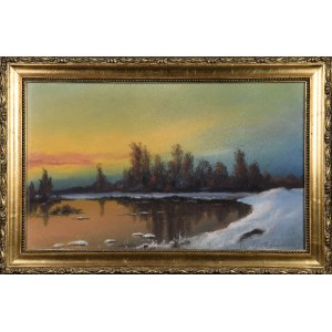 Stanisław Marek MAZURKIEWICZ (1883-?), Krajina při západu slunce