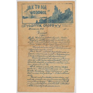 TYGODNIK OKOPOWY, nr 4, 21.09.1915