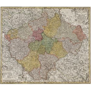 MAPA CZECH, spadkobiercy Homanna, Norymberga, 1735