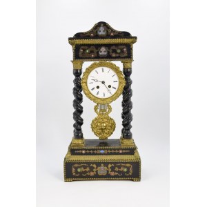 JAPY FRERES &amp; CIE - CLOCKWORK COMPANY, Mantel clock, portico.