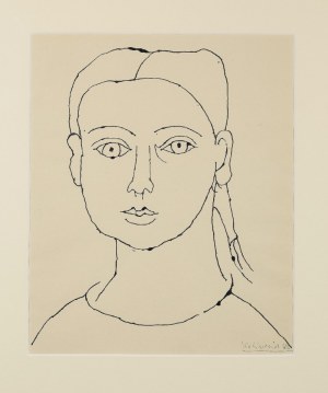 Tadeusz KULISIEWICZ (1899-1988), Portret dziewczyny, 1982