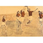 Jerzy NOWOSIELSKI (1923 Kraków - 2011 Kraków), Basketball players, 1950