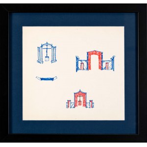 Jerzy NOWOSIELSKI (1923 Krakow - 2011 Krakow), Sketches of an iconostasis - double-sided work