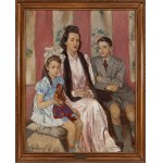 Józef Mehoffer (1869 Ropczyce - 1946 Wadowice), Portret rodziny de la Burdé, 1941