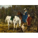 Jan Chełmiński (1851 Brzustów - 1925 Nowy Jork), Na przejażdżce, 1875