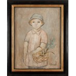 Tadeusz Makowski (1882 Oświęcim - 1932 Paryż), Dziewczynka z koszem kwiatów (“Fillette au panier de fleurs”), około 1927