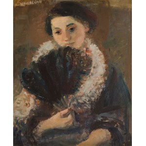 Rajmund Kanelba (Kanelbaum) (1897 Warszawa - 1960 Londyn), Dama z wachlarzem, 1930