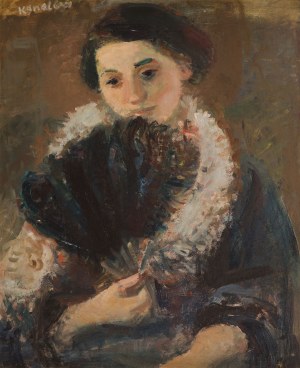 Rajmund Kanelba (Kanelbaum) (1897 Warszawa - 1960 Londyn), Dama z wachlarzem, 1930