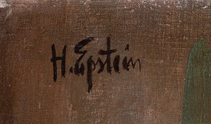 Henryk Epstein (1891 Łódź - 1944 obóz koncentracyjny, prawdopodobnie Auschwitz), Martwa natura z kwiatami, owocami i dzbankiem, lata 20. XX w.
