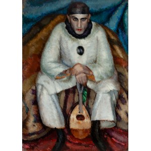 Eugeniusz Eibisch (1895 Lublin - 1987 Warszawa), Pierrot z mandoliną, około 1920
