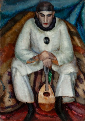 Eugeniusz Eibisch (1895 Lublin - 1987 Warszawa), Pierrot z mandoliną, około 1920