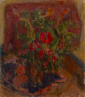 Eugeniusz Eibisch (1895 Lublin - 1987 Warszawa), Martwa natura z anemonami w wazonie