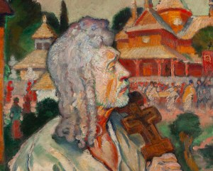 Fryderyk Pautsch (1877 Delatyn k. Stanisławowa - 1950 Kraków), Przed cerkwią w Kołomyi, około 1910